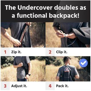 The UnderCover Convertible Shorts Changeroom Backpack Garment BNWT GRAY